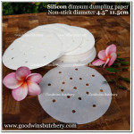 BAKPAW DUMPLING DIMSUM SILICON PAPER non-stick 4.5" 11.5cm 50 sheets